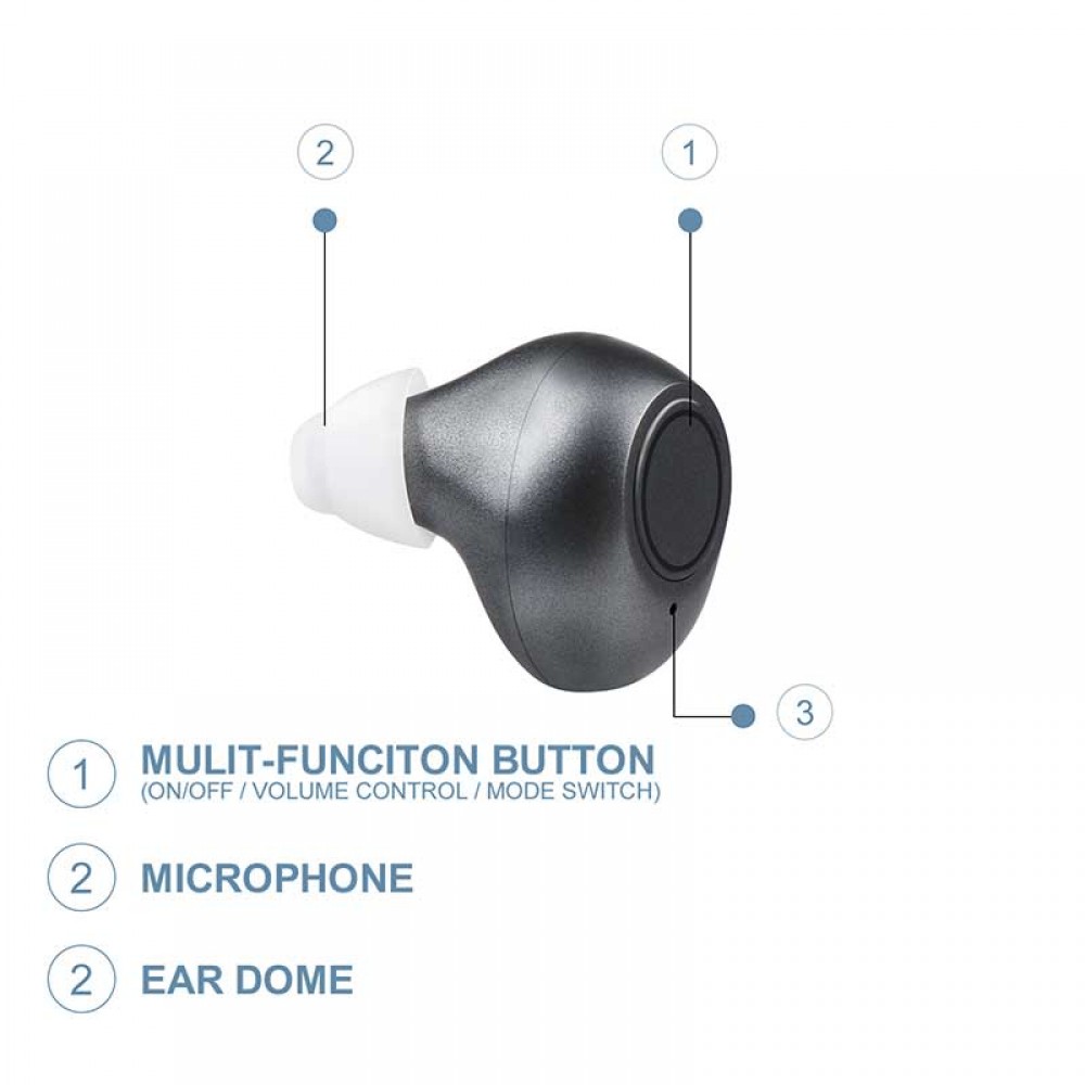 JHA39H Rechargeable ITE Digital Hearing Aid